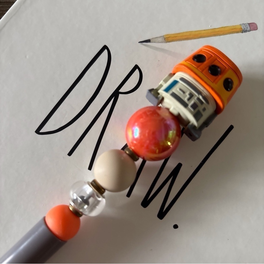 Disney Doorables: Star Wars: Chopper (C1-109) handmade beaded pen